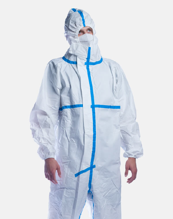 Disposable Protective Coveralls - Front View